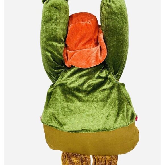 Vintage 90s Hanging Autumn Fall 32" Plush Teddy Bear Pumpkin Leaf Thanksgiving - Picture 7 of 10